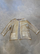 Metallic Linen Cardigan