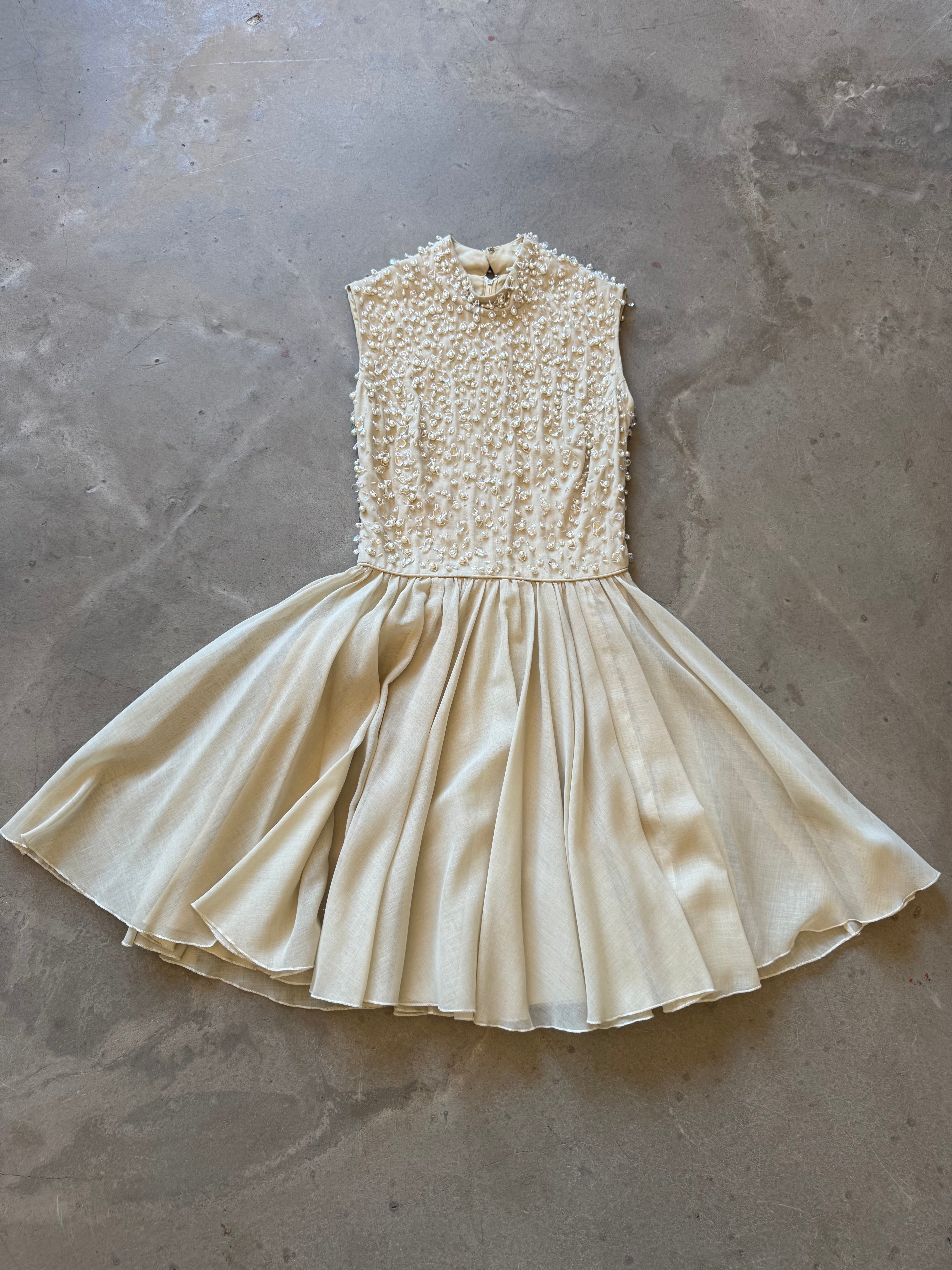 Vintage Beaded Mini Dress