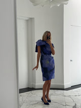 Blue Floral dress Fall 2011
