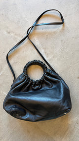 Black Double Circle Medium Bag