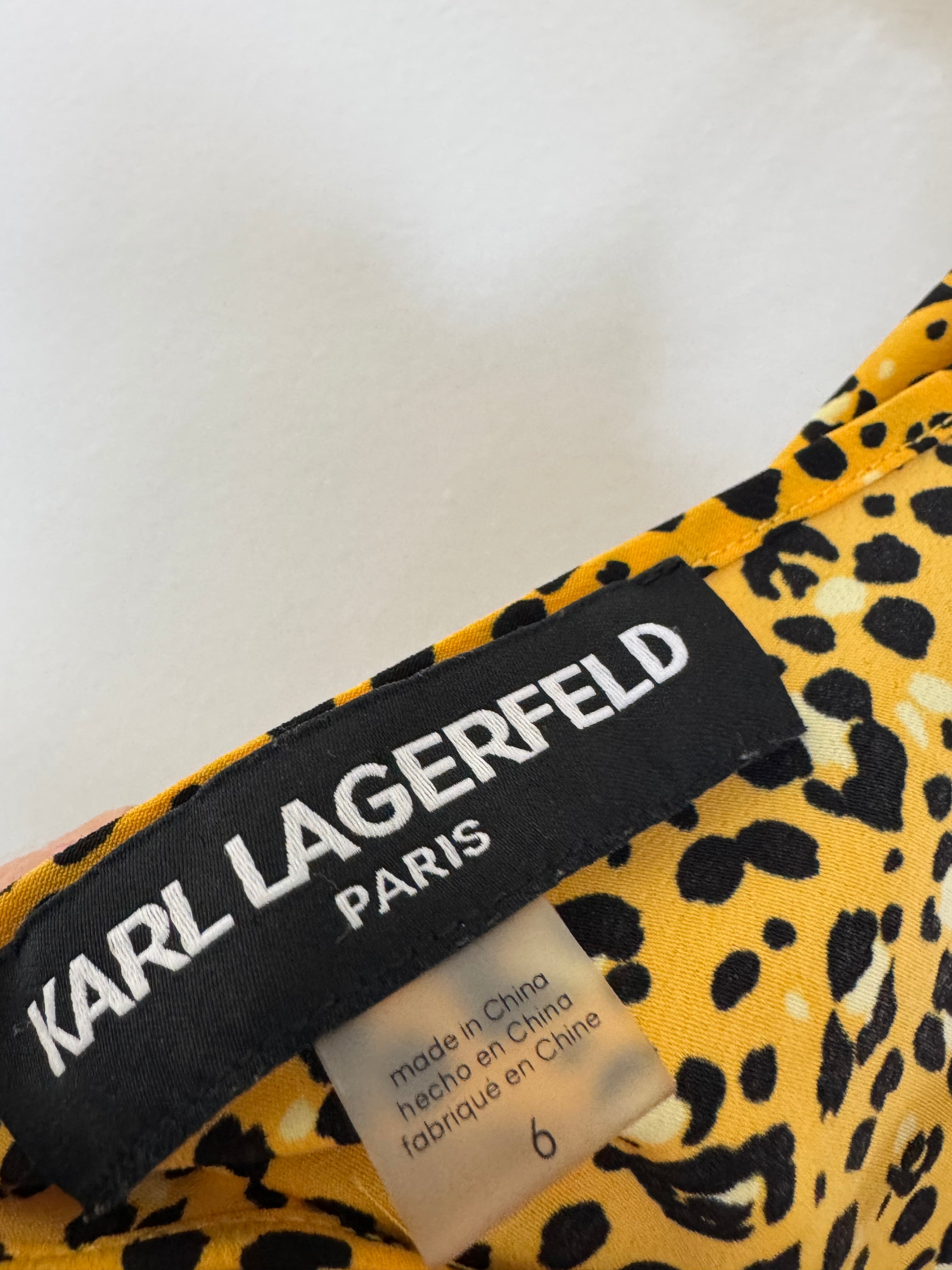 Yellow Animal Print Slip