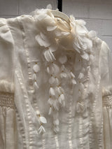 Boned Blouse with fabric leaf details