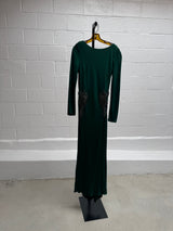 Green Gown with Embellished Sides