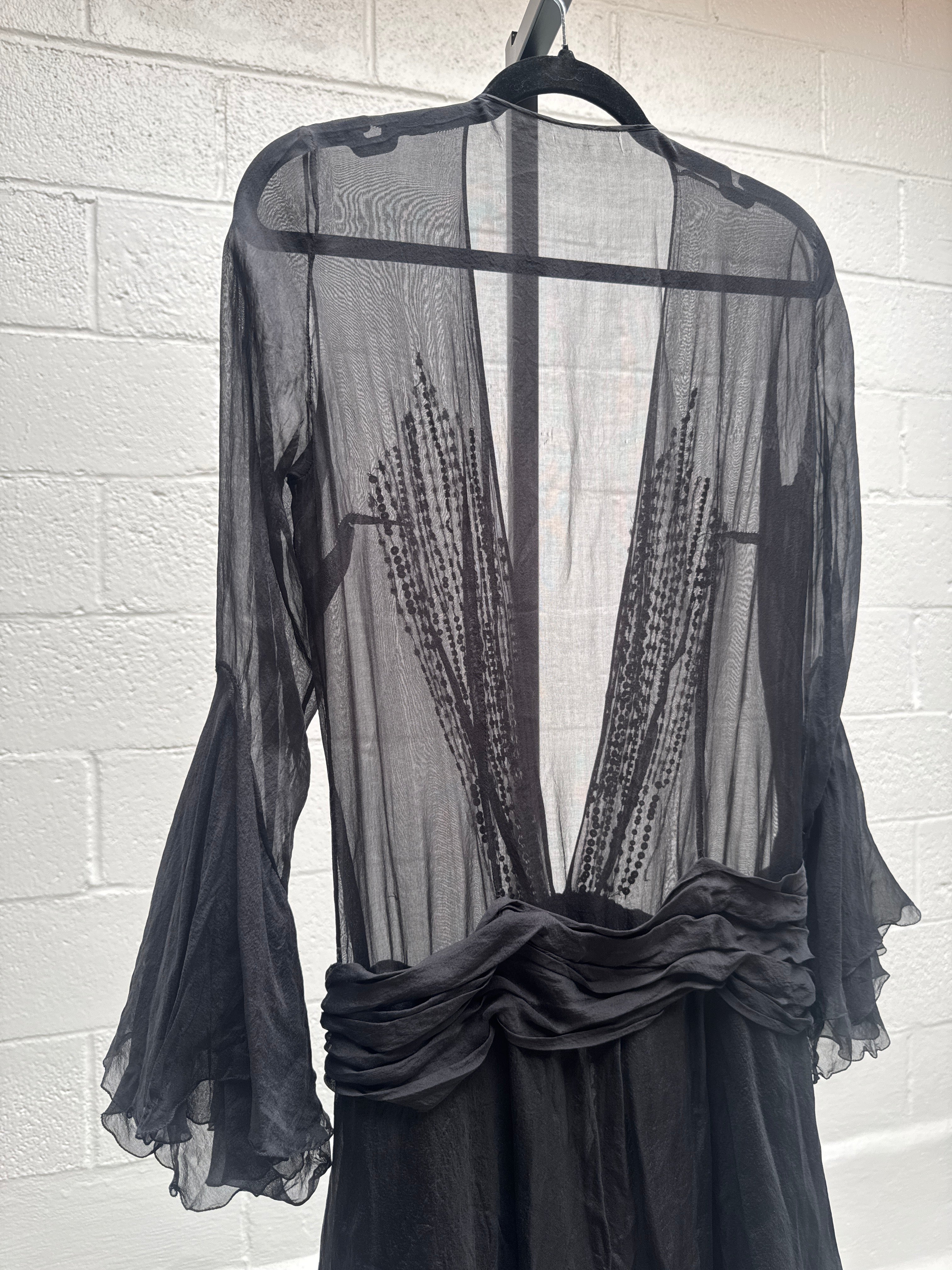 Black Chiffon Dress / Jacket