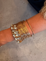 Gilded Crystal Cascade Wrap Cuff
