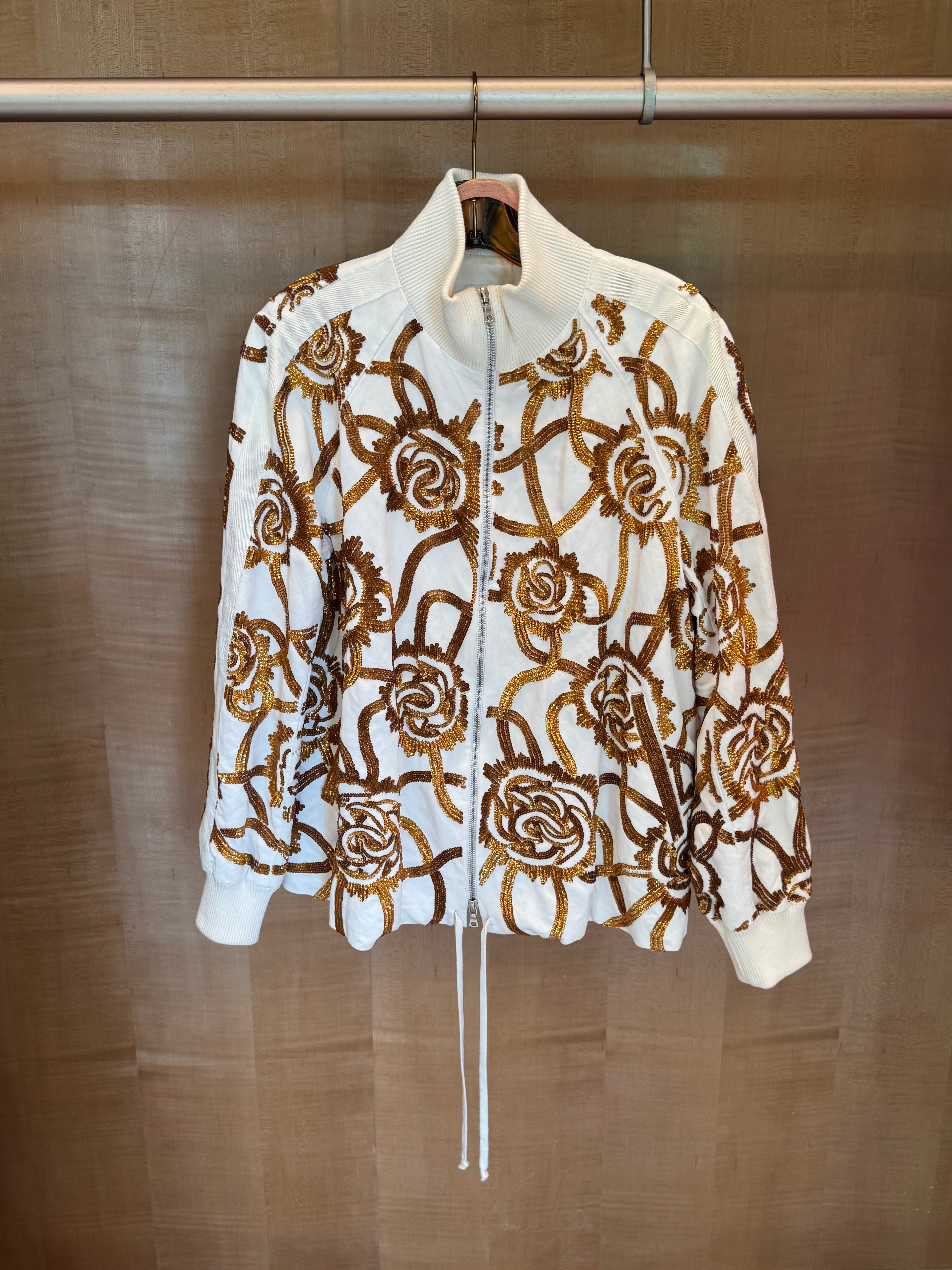 Gold Embellished Bomber Jacket