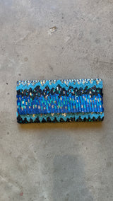 Vintage Blue Sequin Clutch