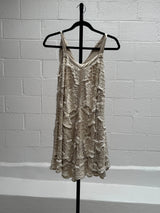 Beaded Ivory Mini Dress
