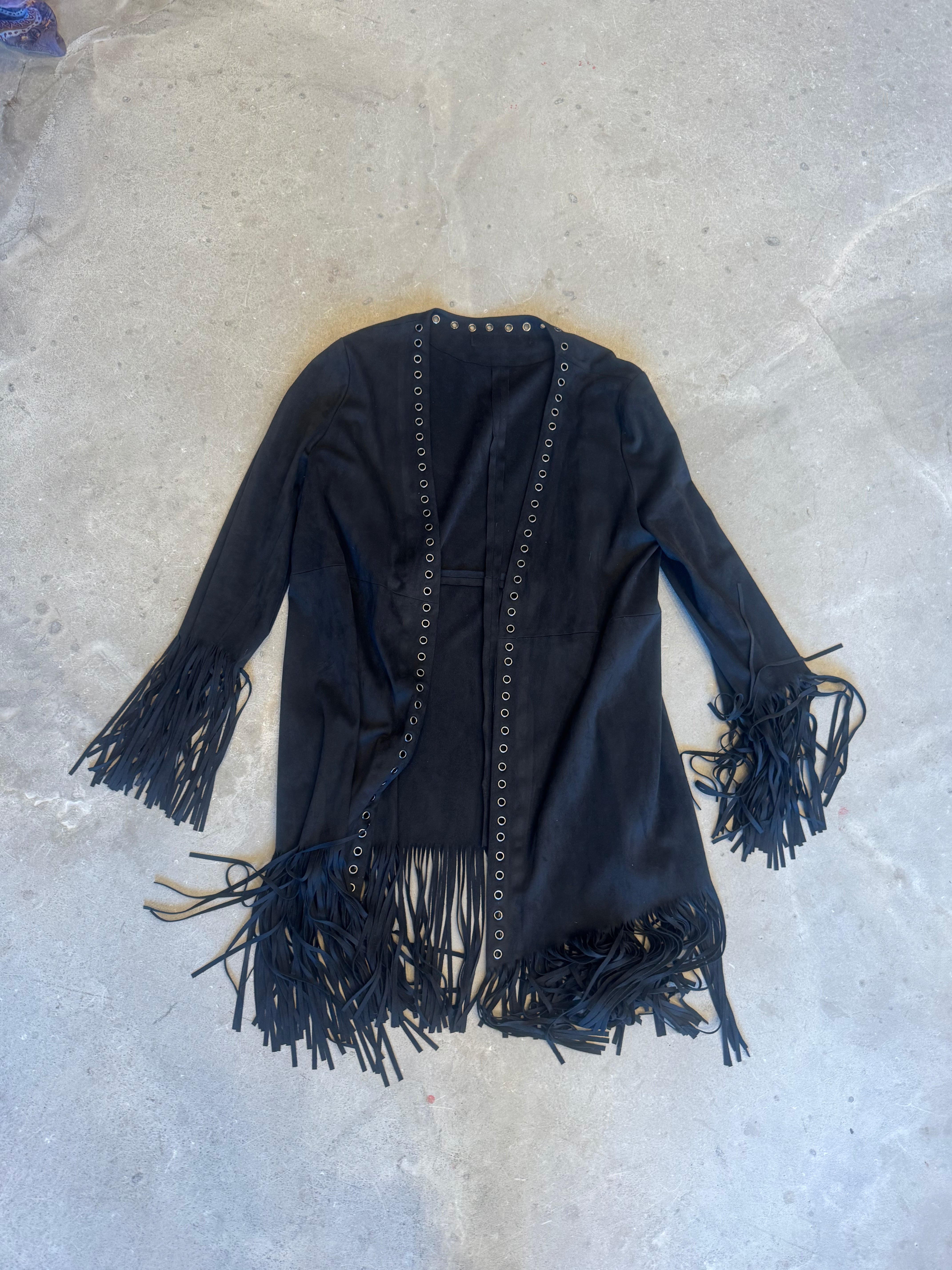 Suede Fringe Jacket