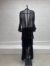 Black Chiffon Dress / Jacket