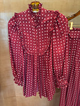 Silk Polka Dot Set