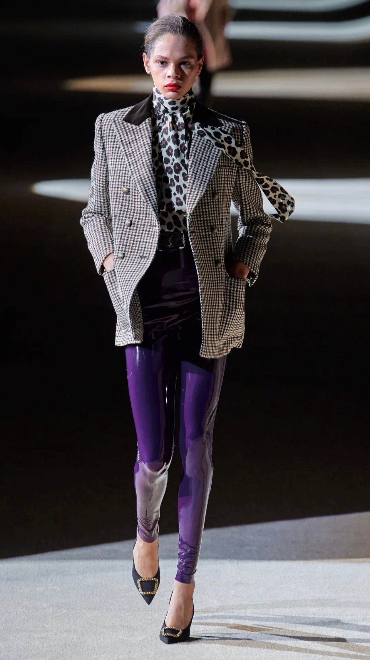 Purple Latex Leggings