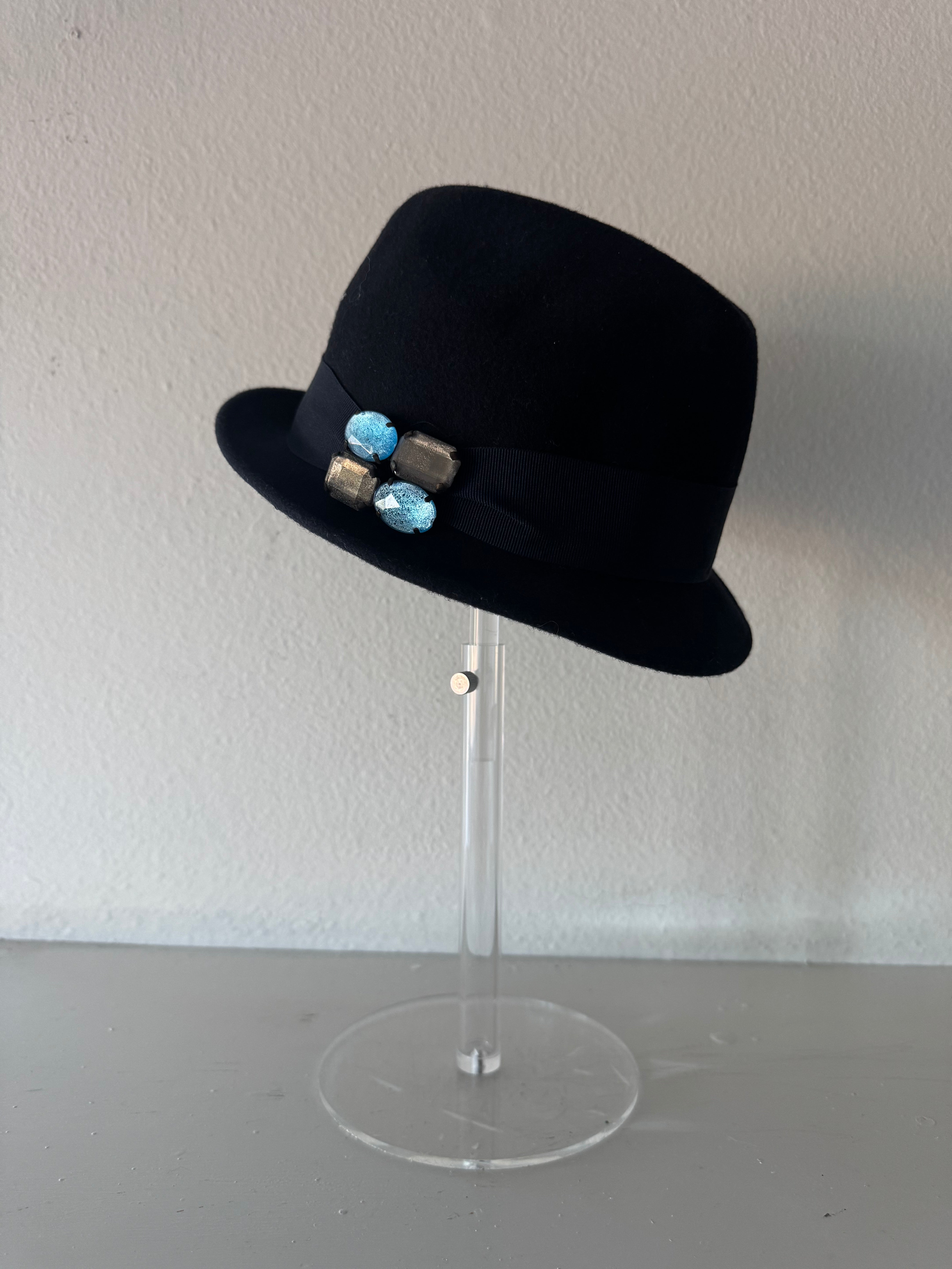Blue Stone Fedora Hat