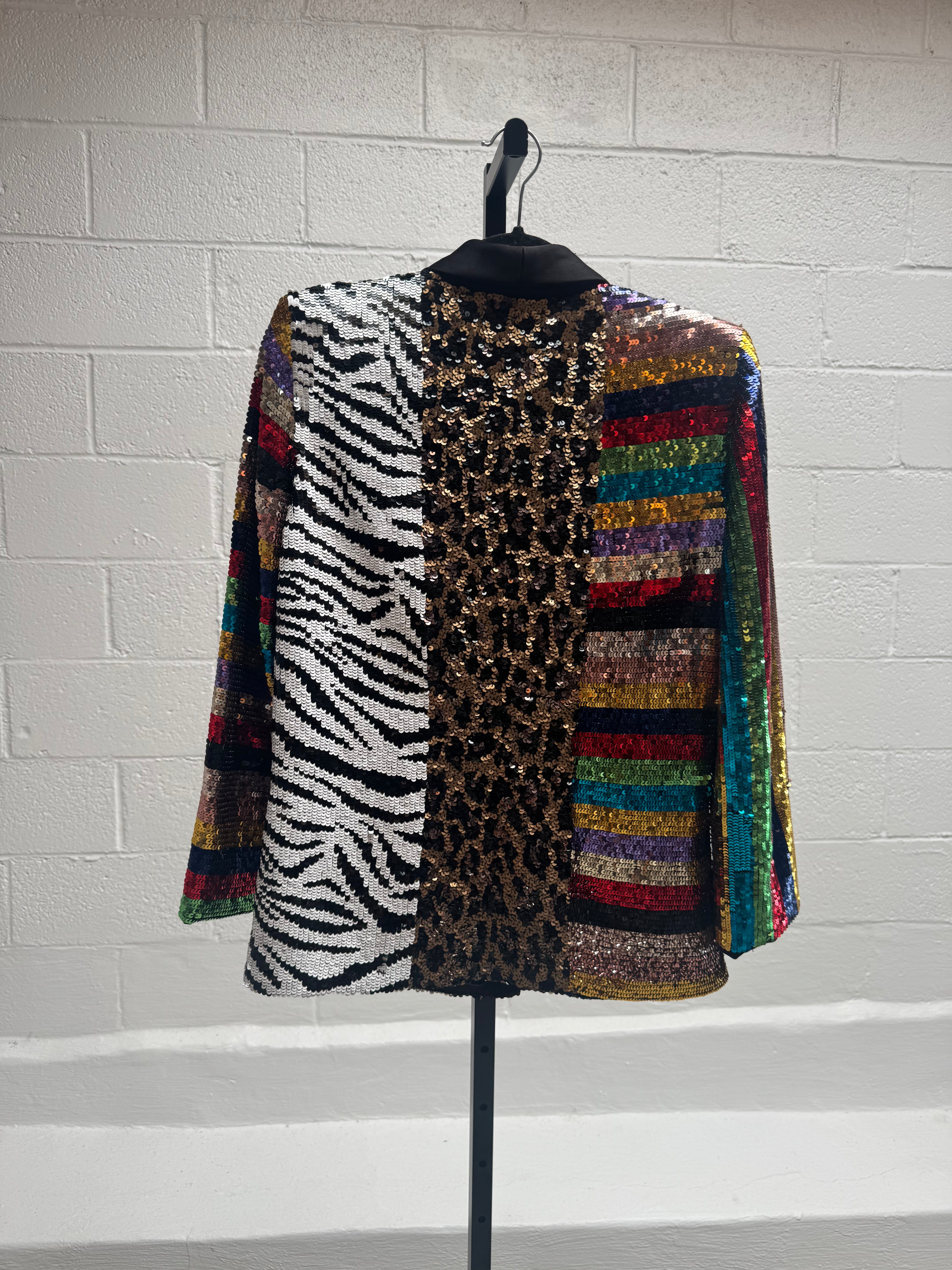 Rainbow and Animal Print Jacket