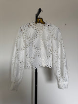 Lace Cropped Blouse
