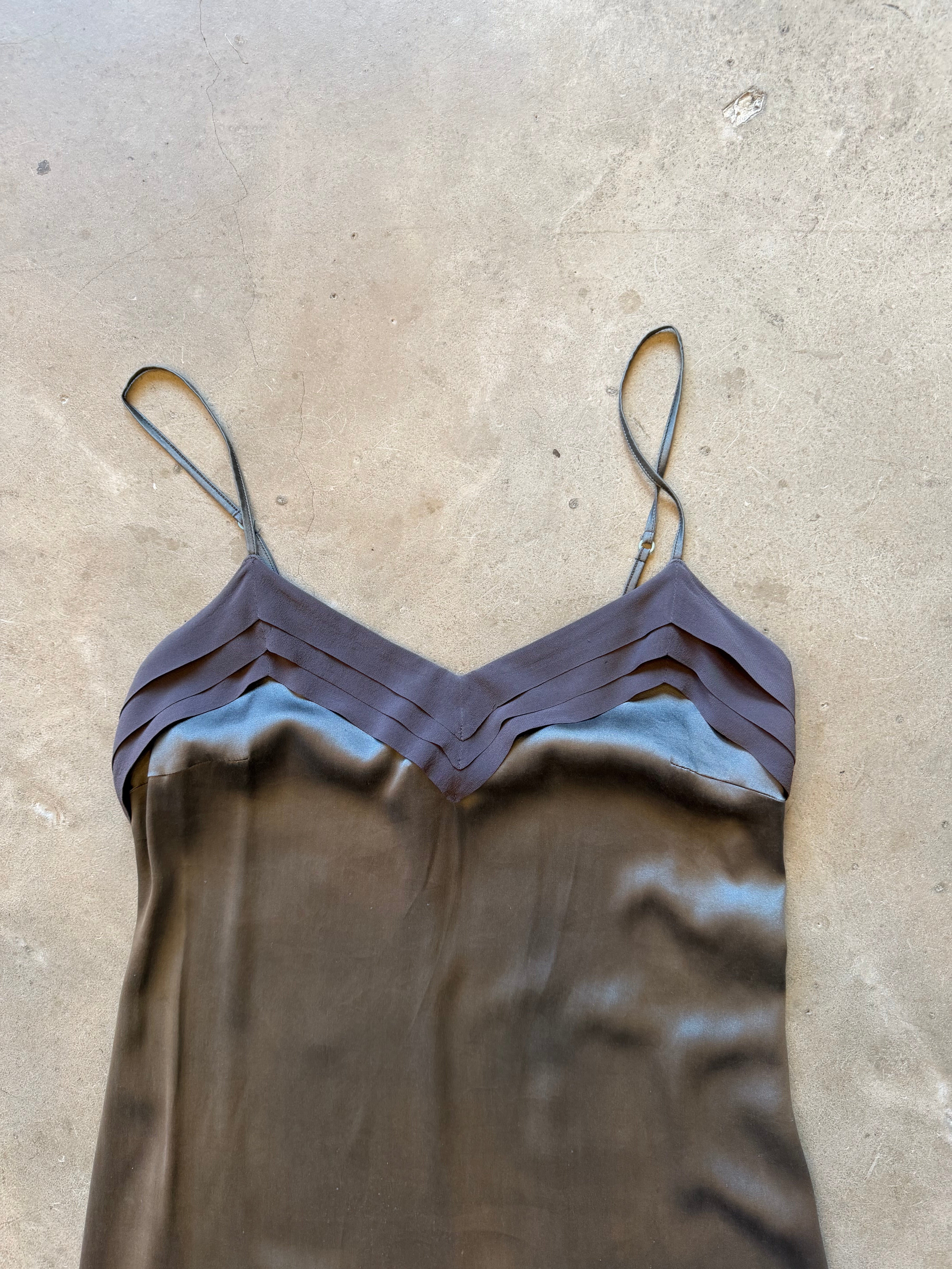 Gray Vintage Silk Slip