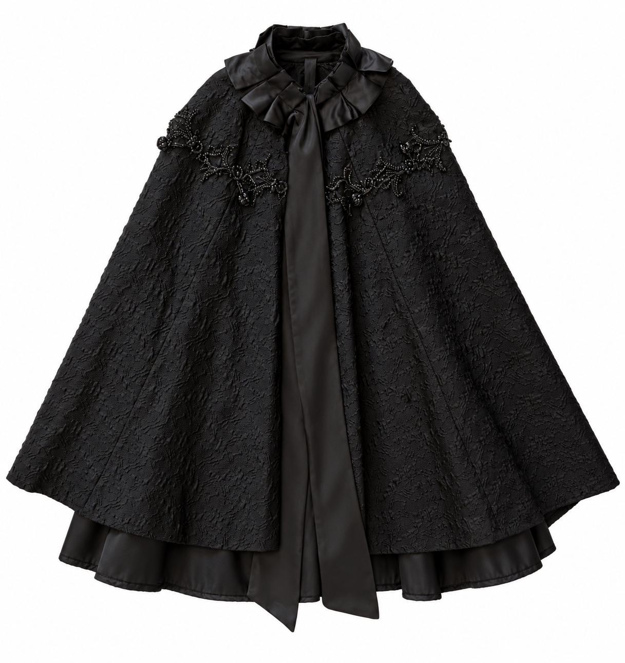 Victorian Black Beaded Cape