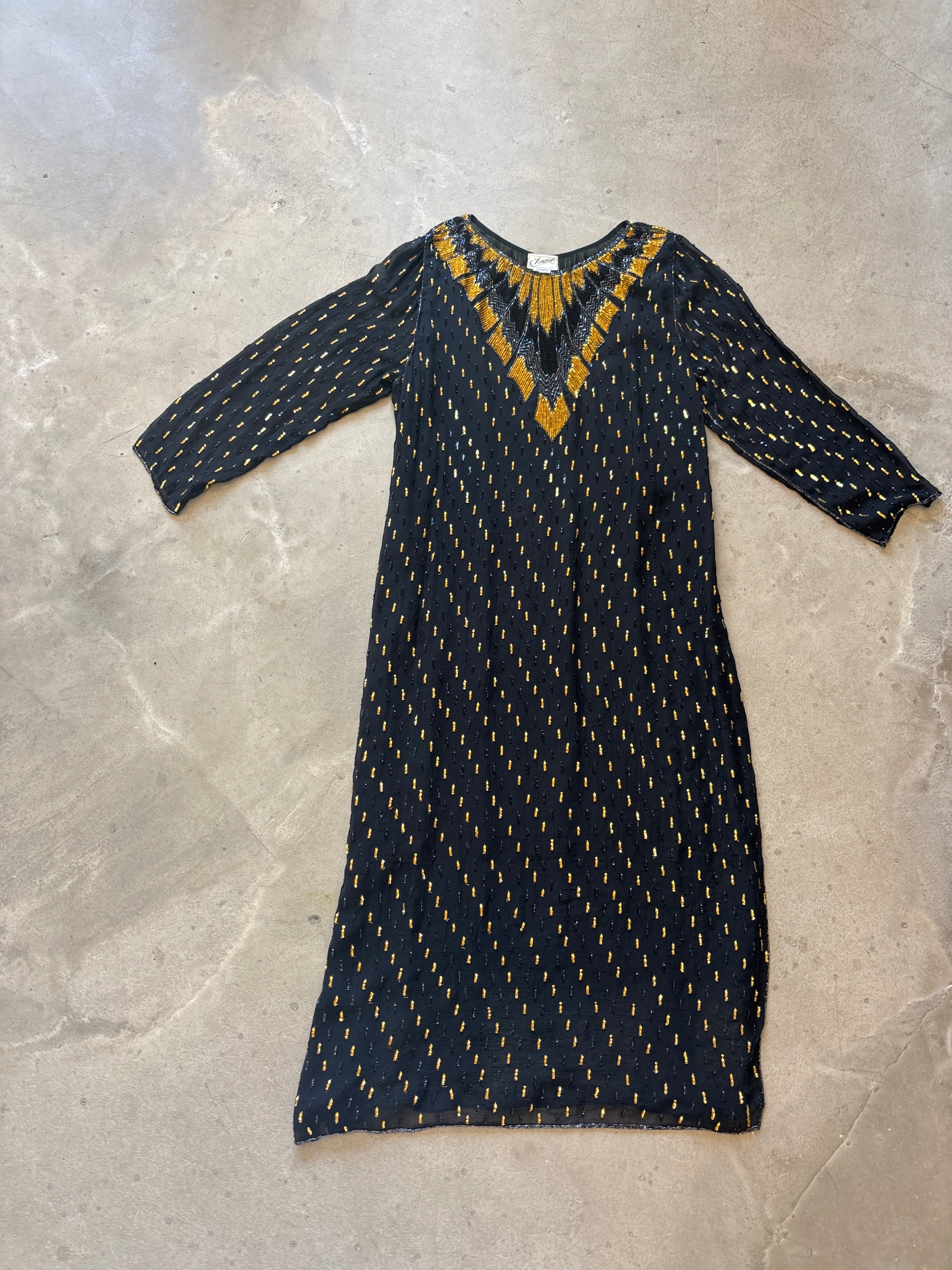 Black & Gold Kaftan