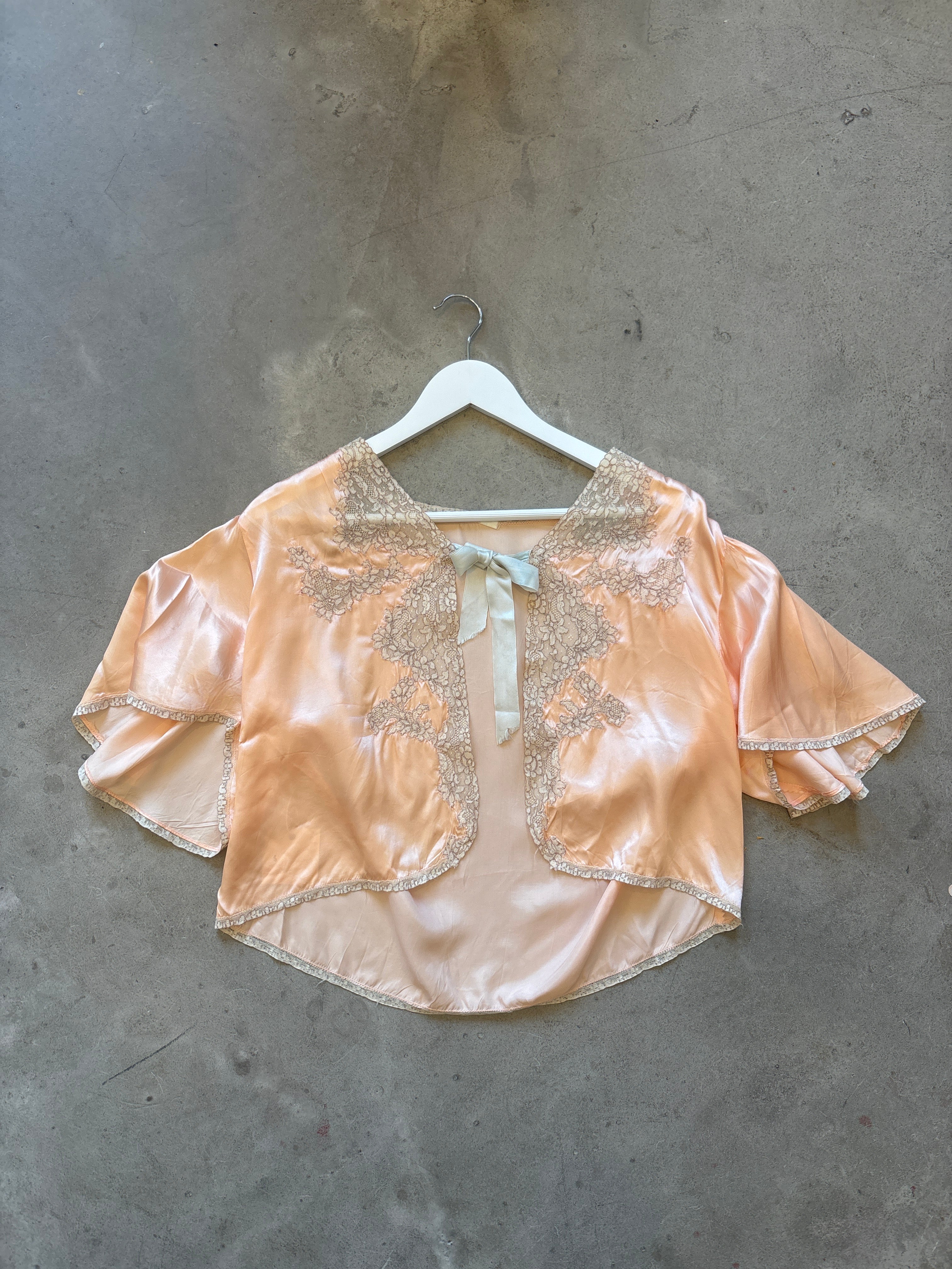 Vintage Silk 1930s Bed Jacket