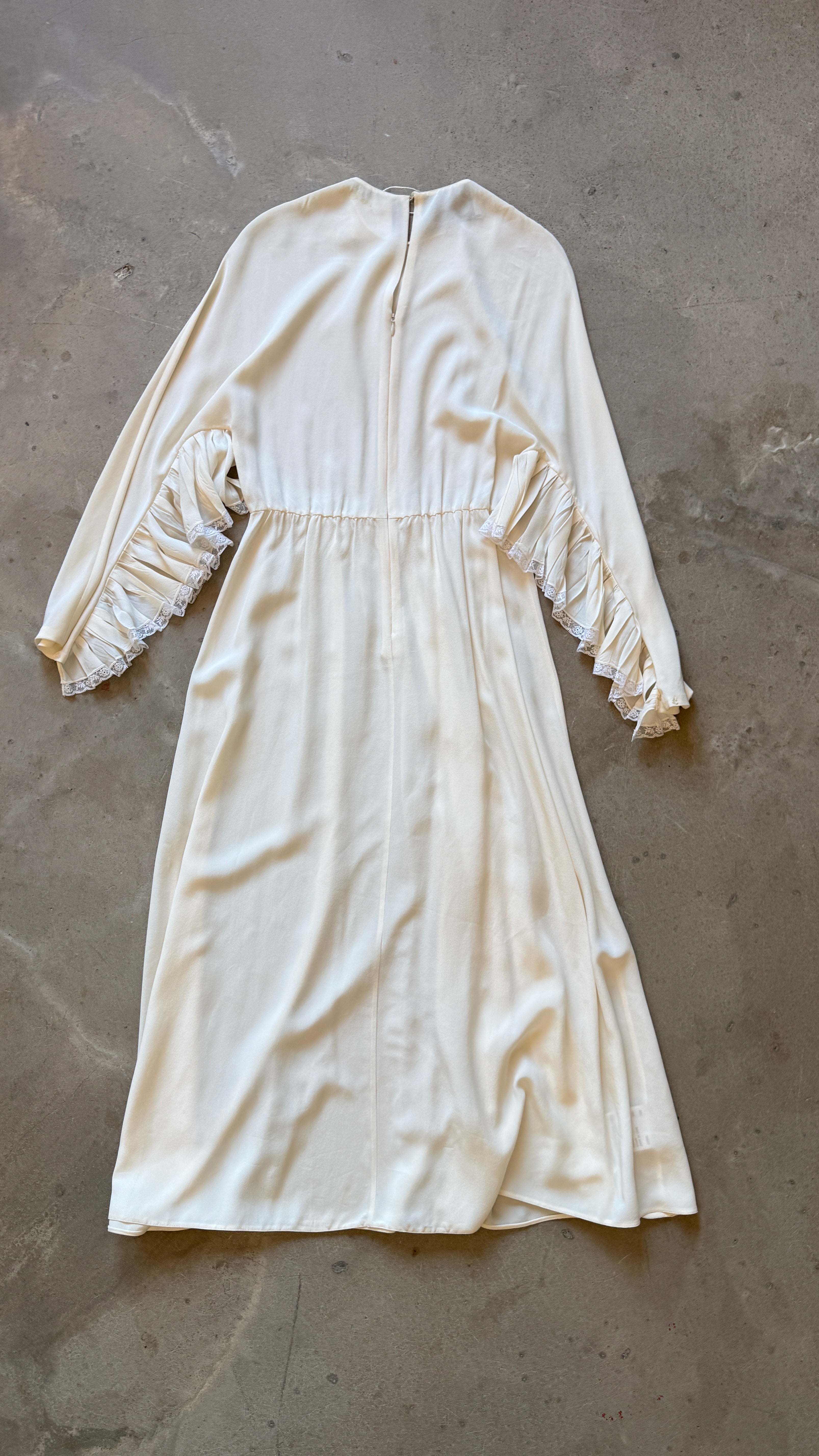 White Ruffle Sleeve Dress