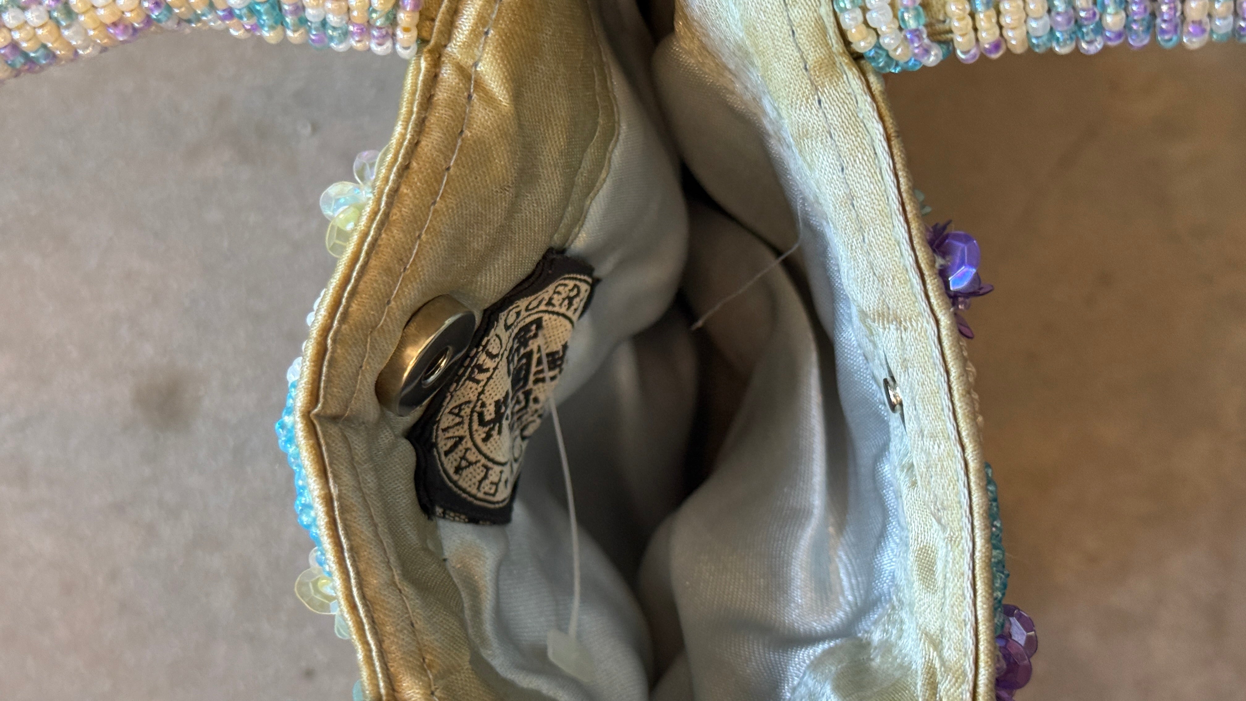 Vintage Flower Beaded Mini Bag