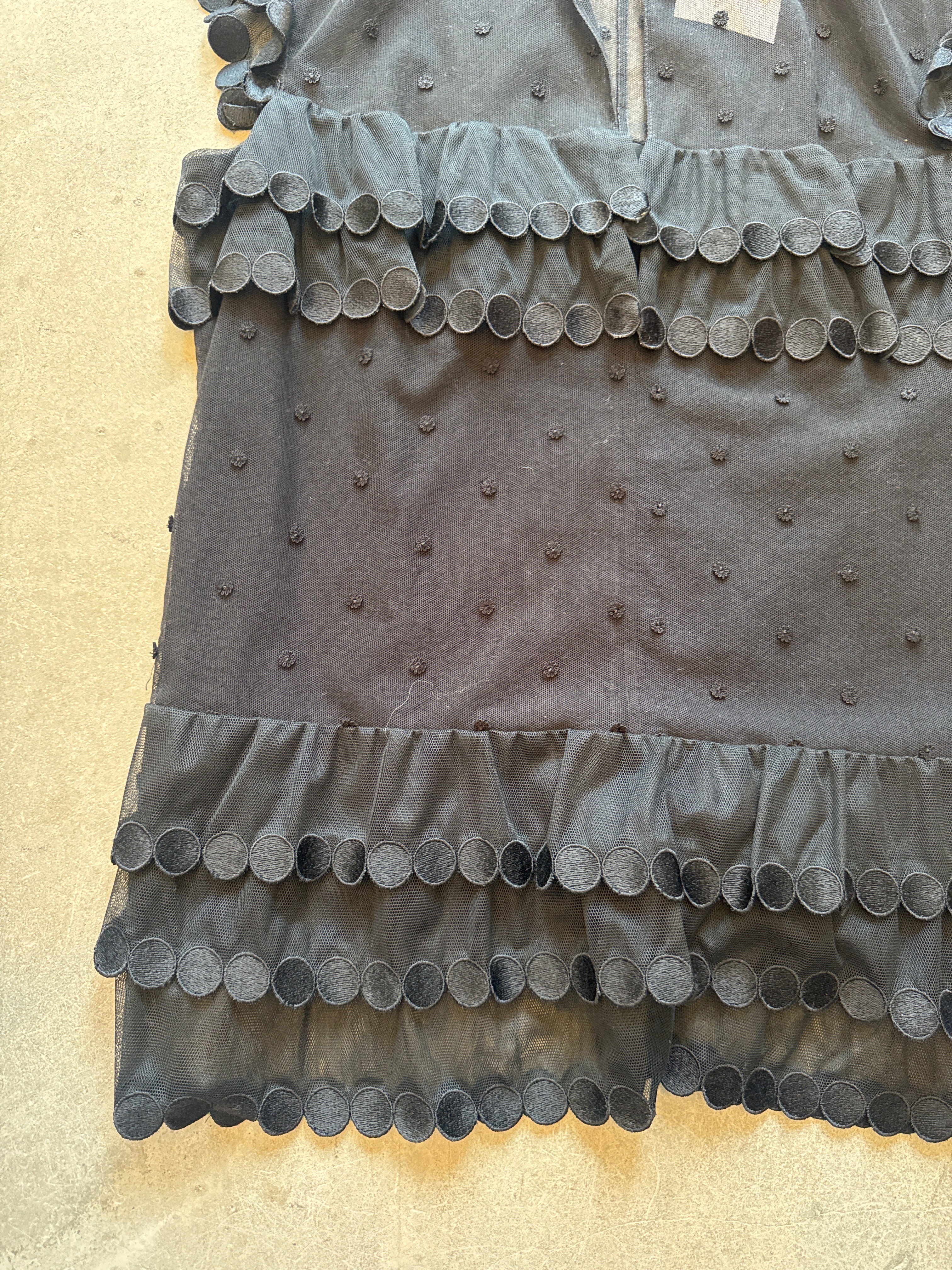 Lace Blouse with Pearl Closure