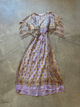 Lavender & Gold Silk Dress