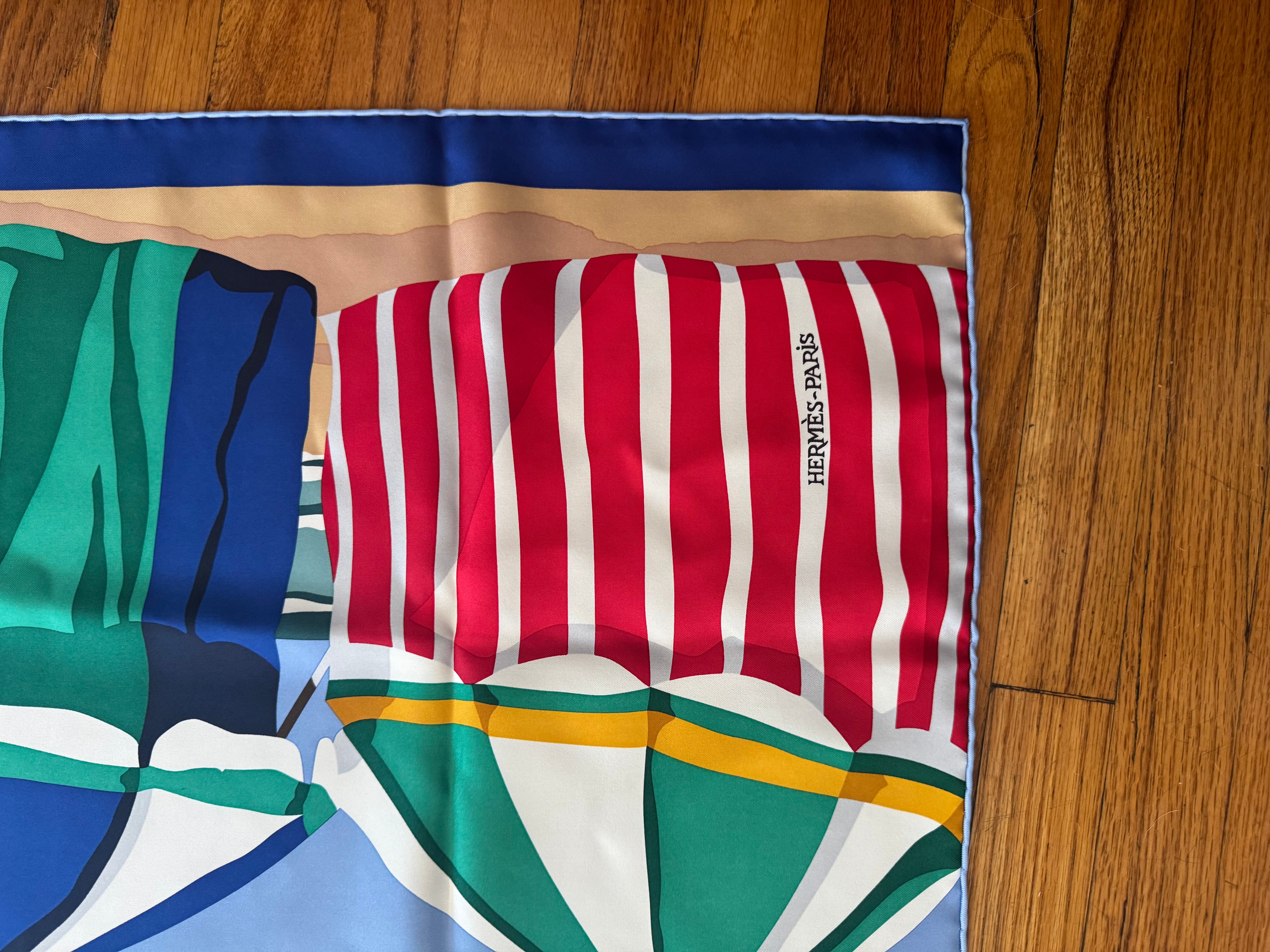 Charmes des Plages Normandes rectangle scarf
