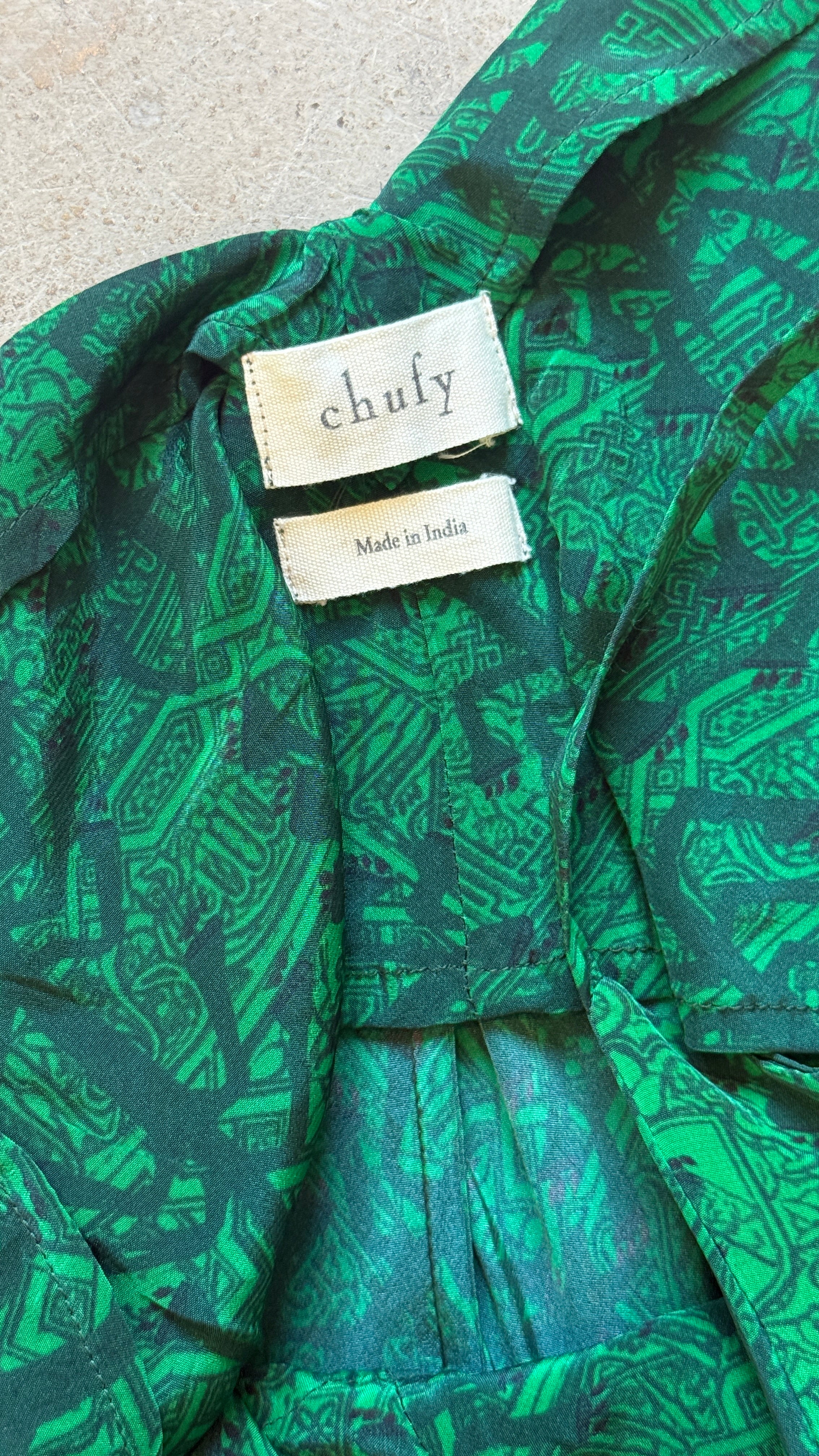 Green Palm Tree Slip Dress