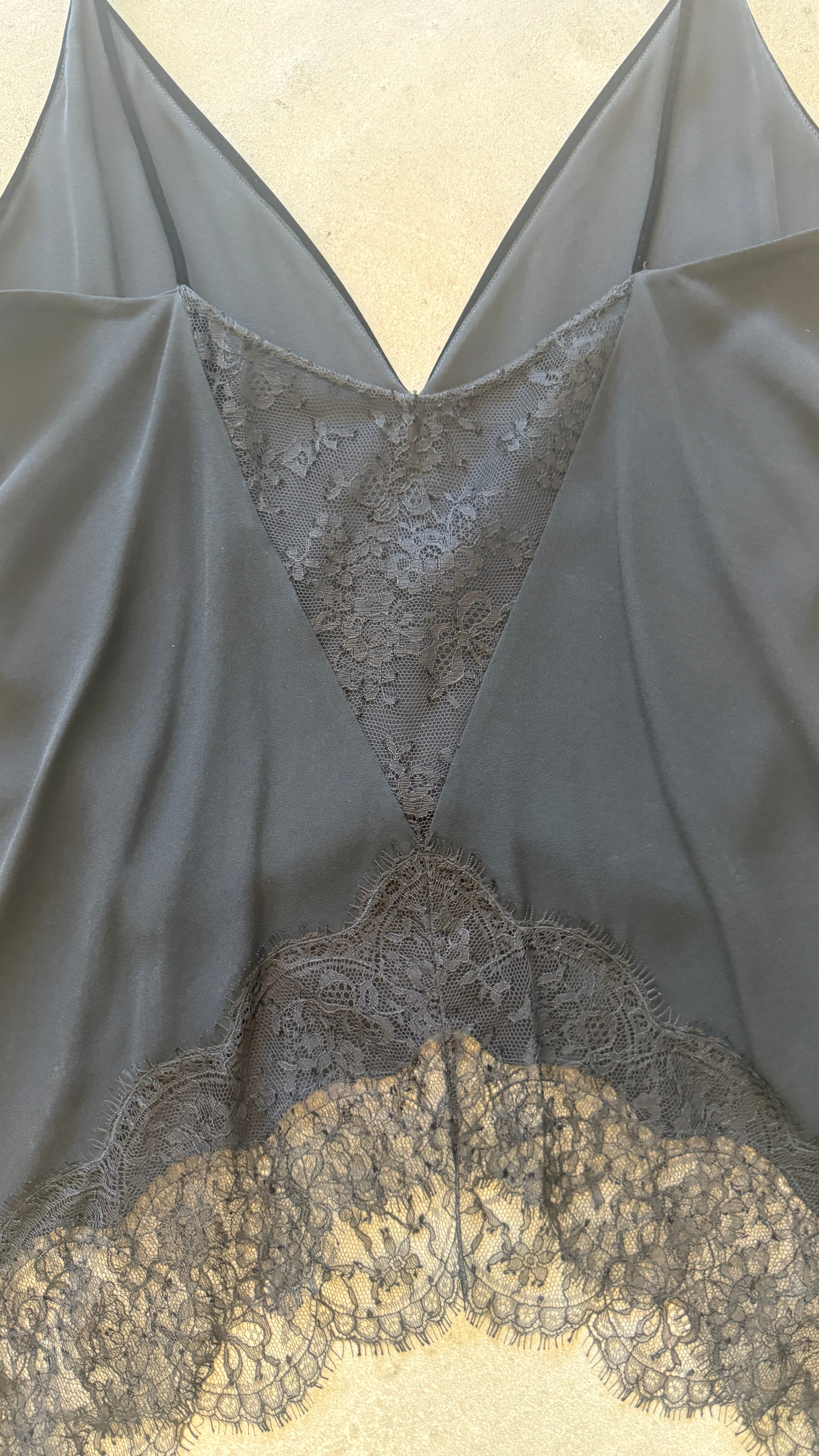 Velvet and Lace V-Neck Cami
