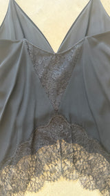 Velvet and Lace V-Neck Cami
