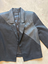 Black Denim & Leather Jacket