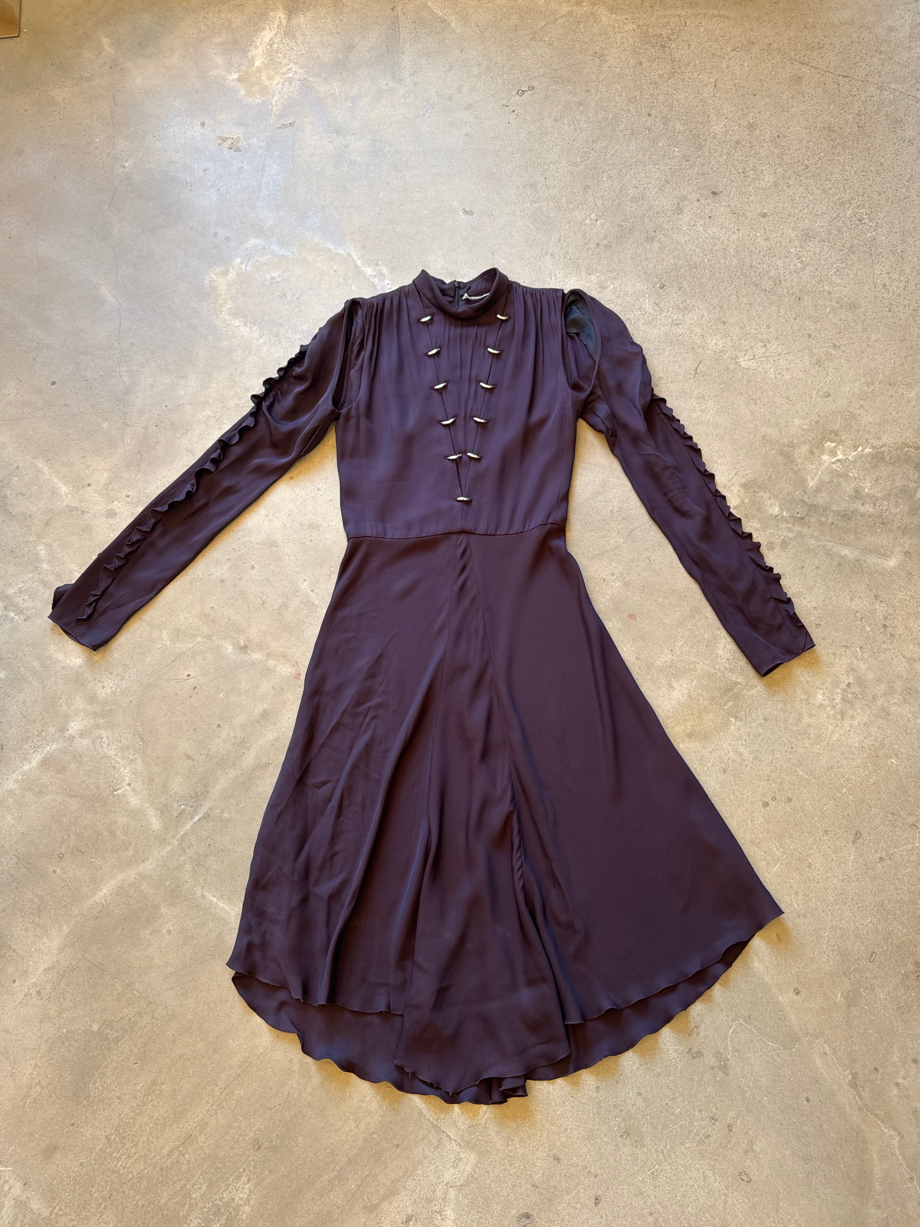Chloé Silver Loop Vintage Plum Dress
