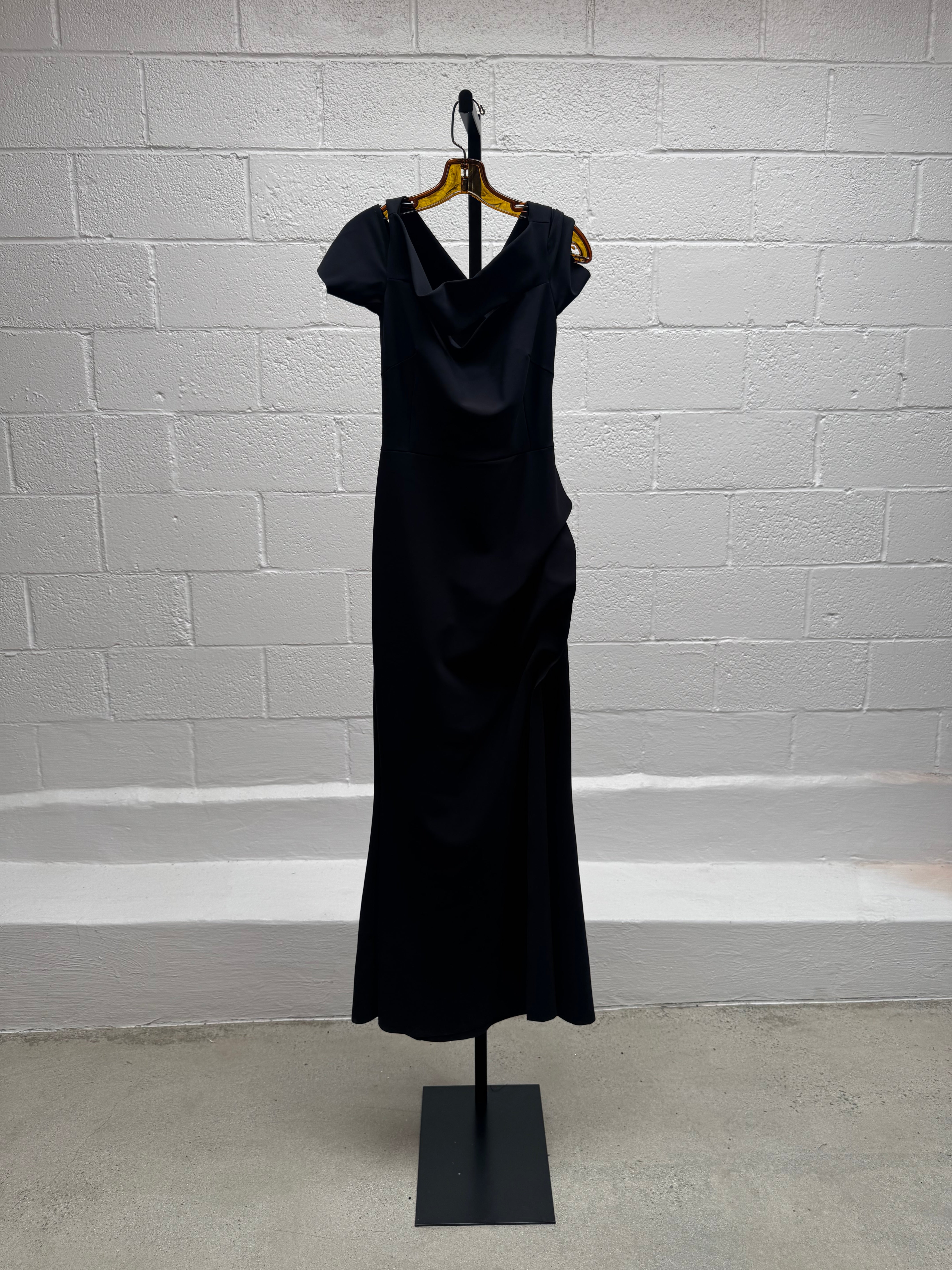 Body Con Floor length Black Dress