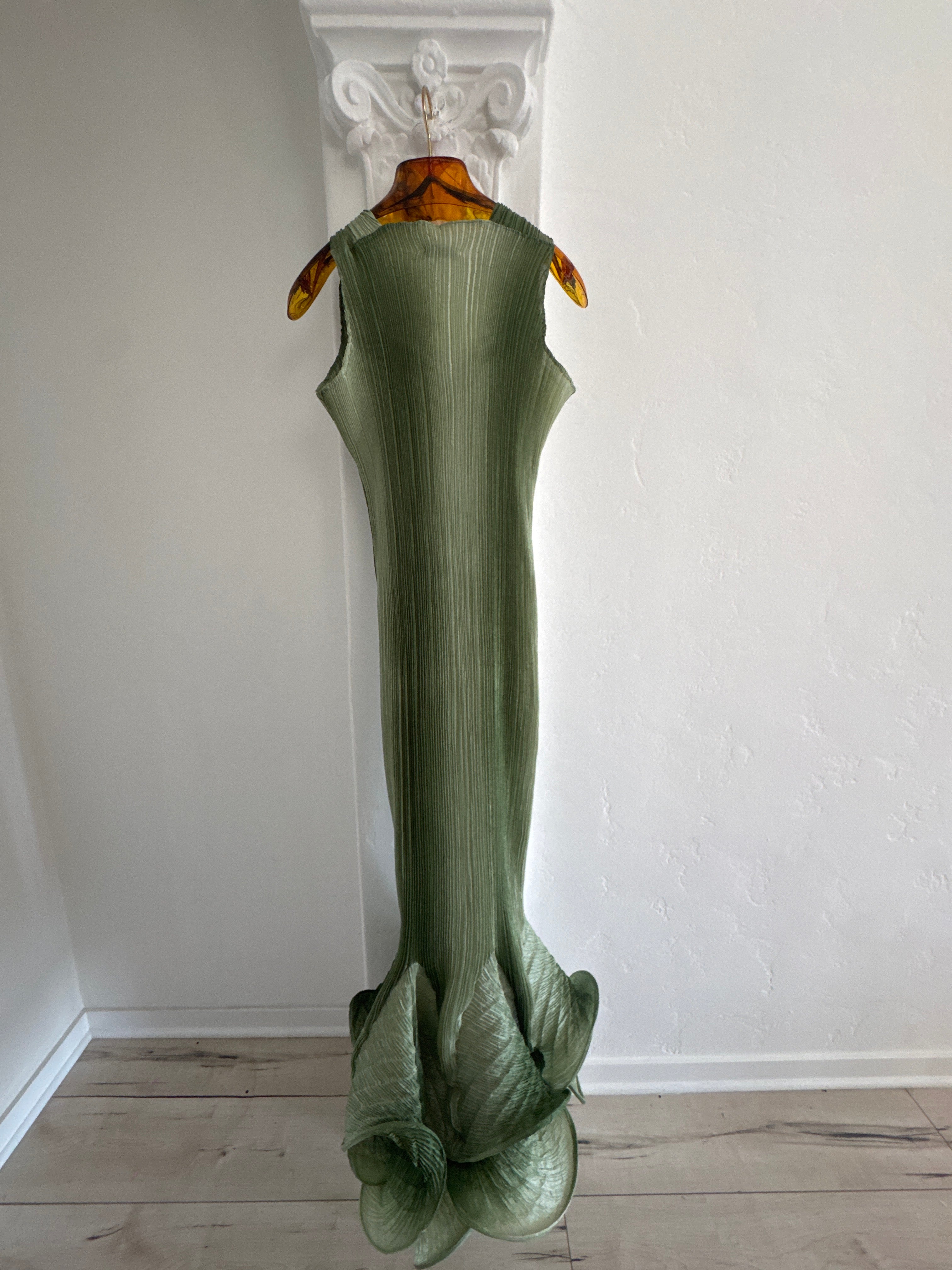 Scalloped Crepe Dress