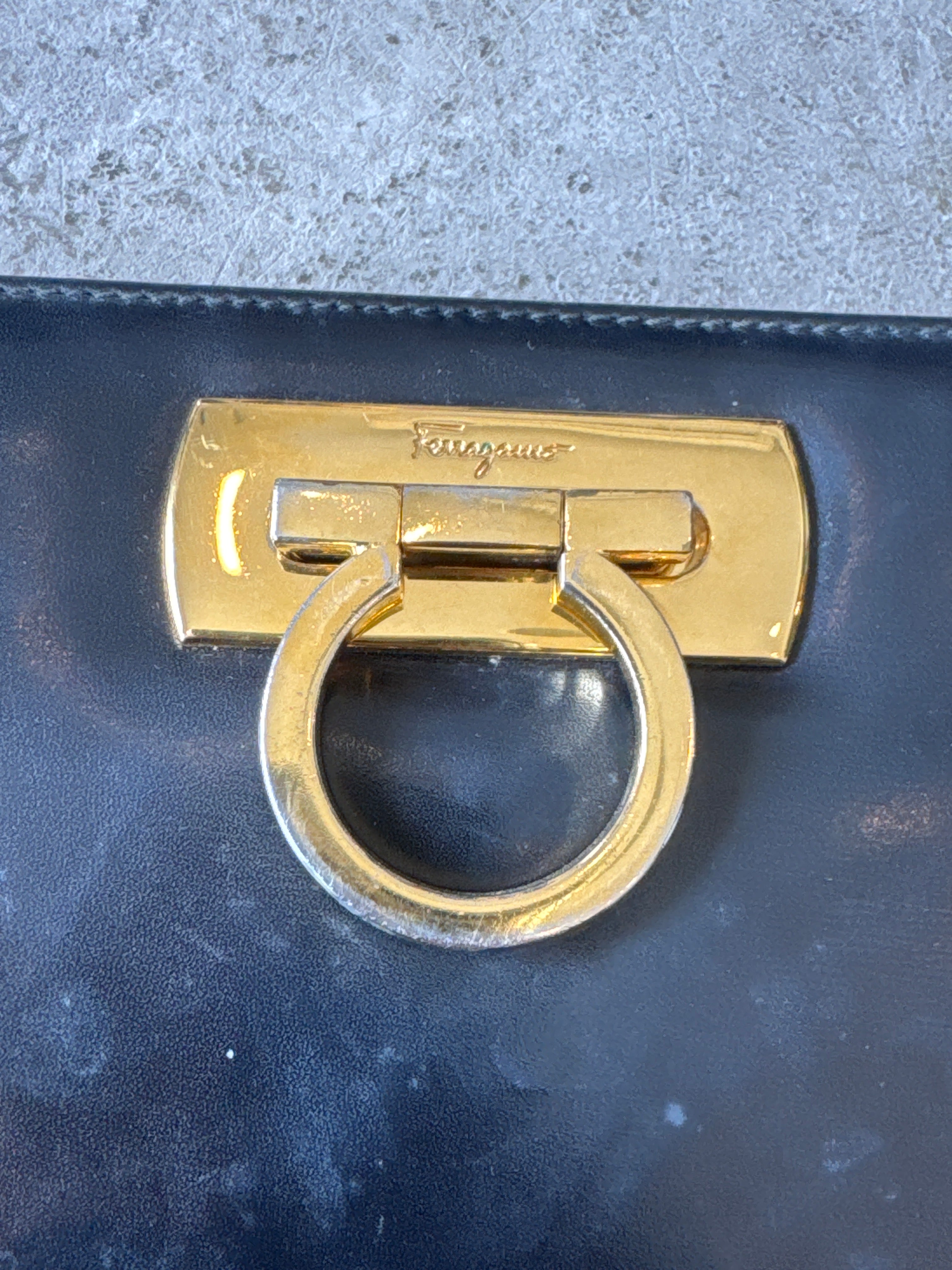 Gancini Leather Crossbody Bag