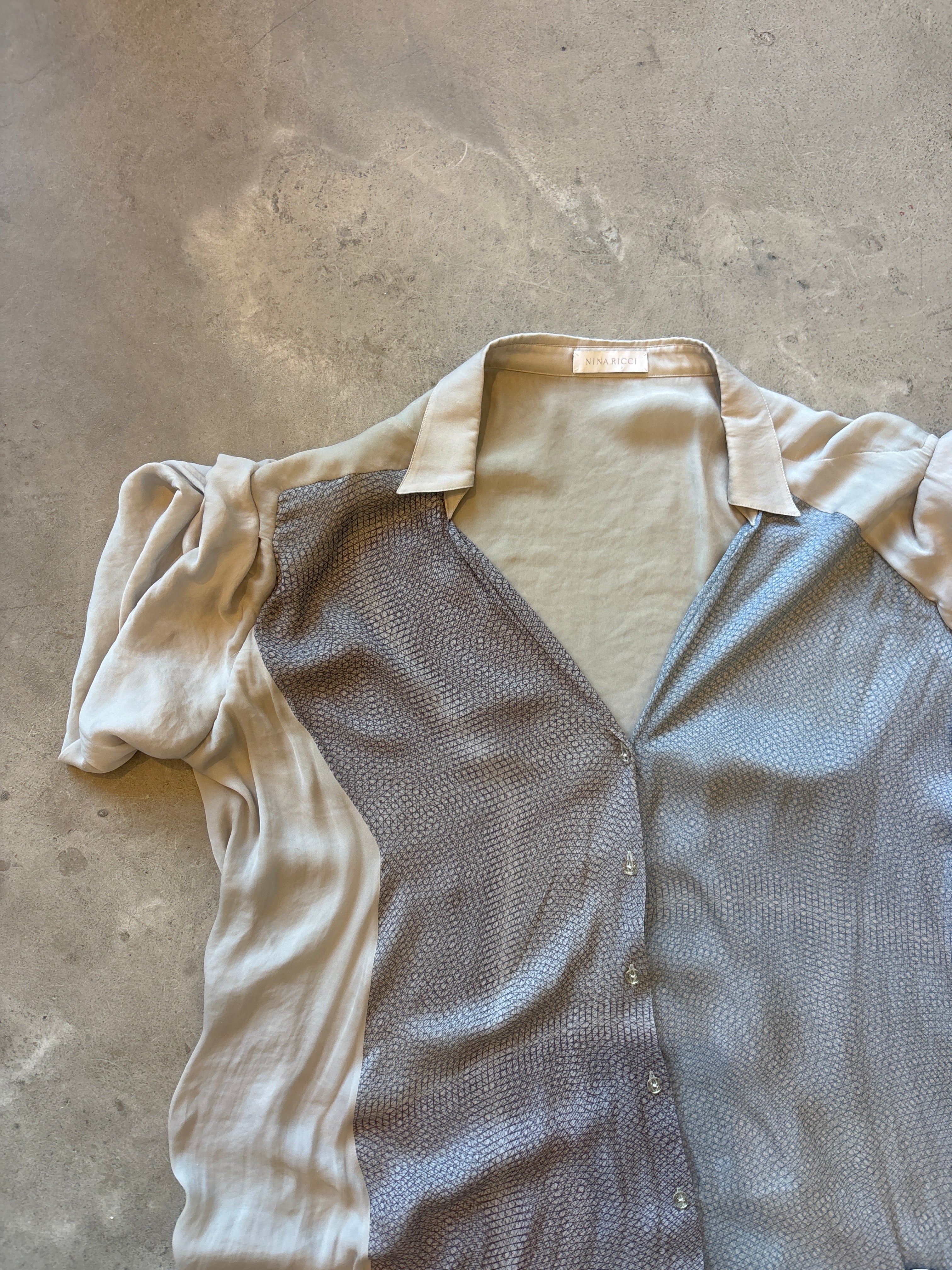 Grey Button-Up Mini Dress