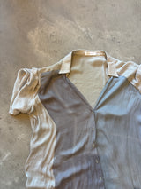 Grey Button-Up Mini Dress