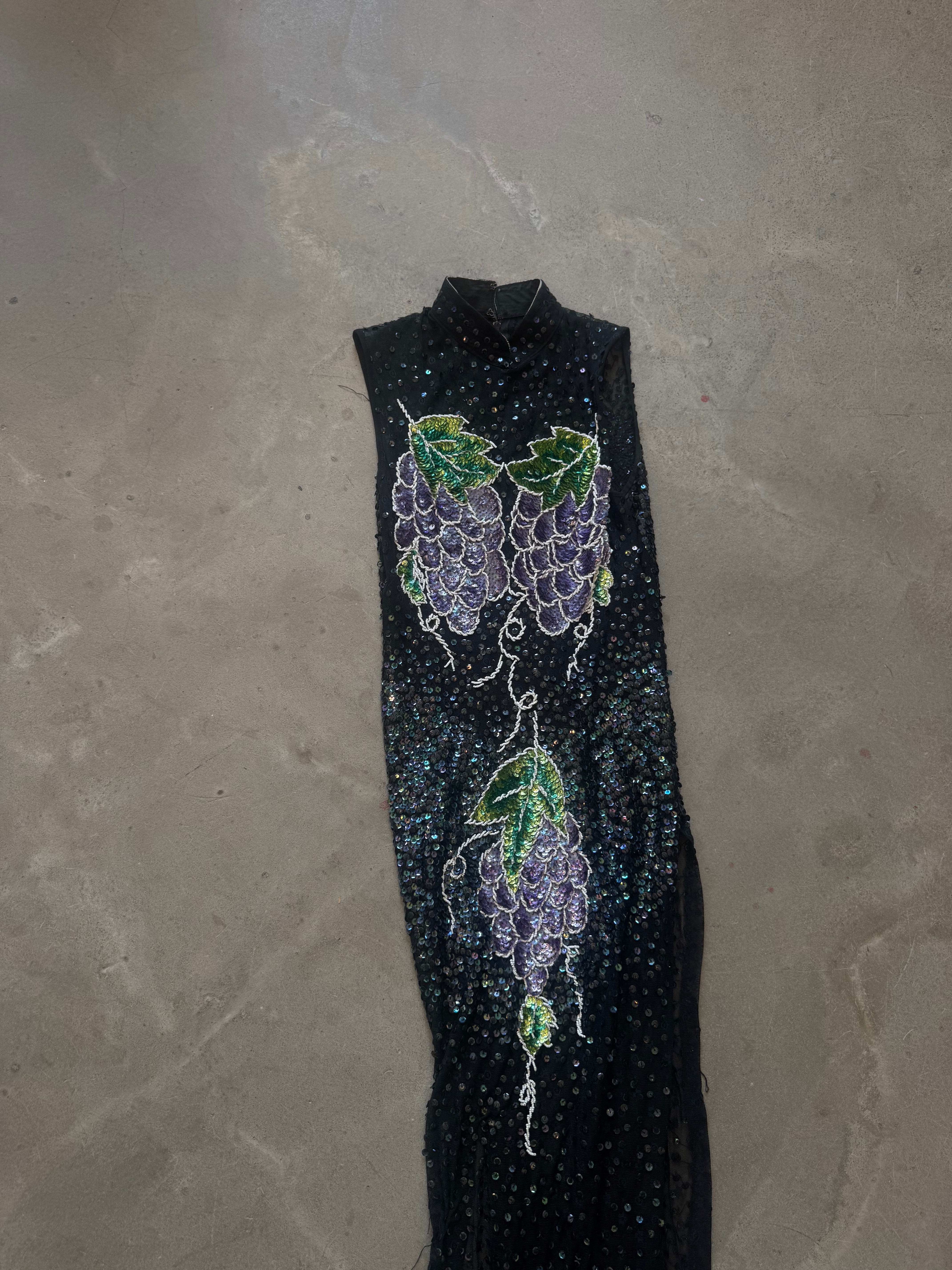 Sequins Vintage Grape Dress