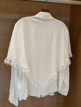Knotted Heritage Cape Blouse in Silk