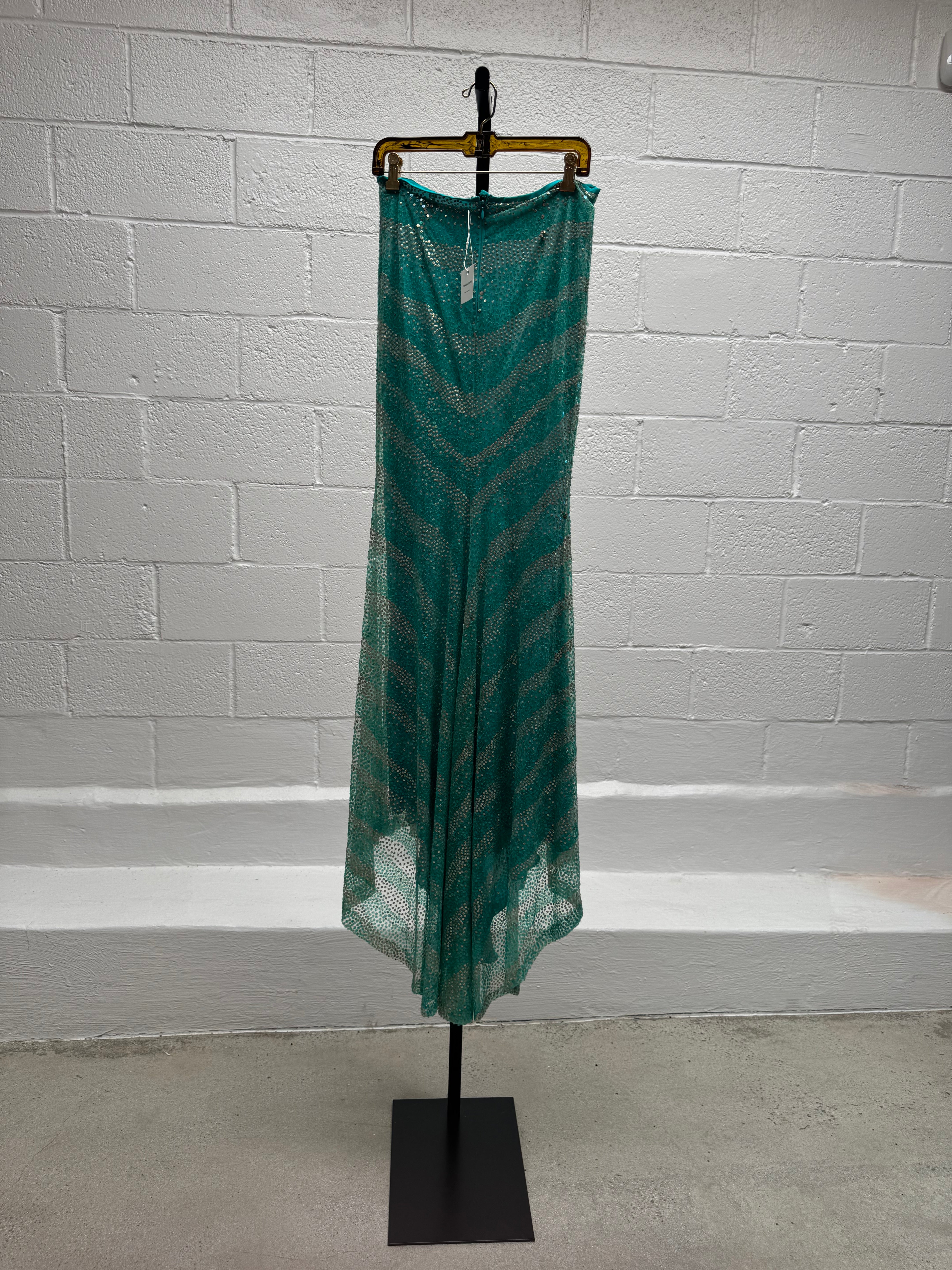 Turquoise top and skirt set
