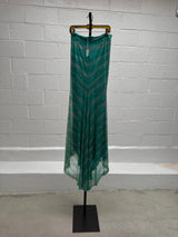 Turquoise top and skirt set
