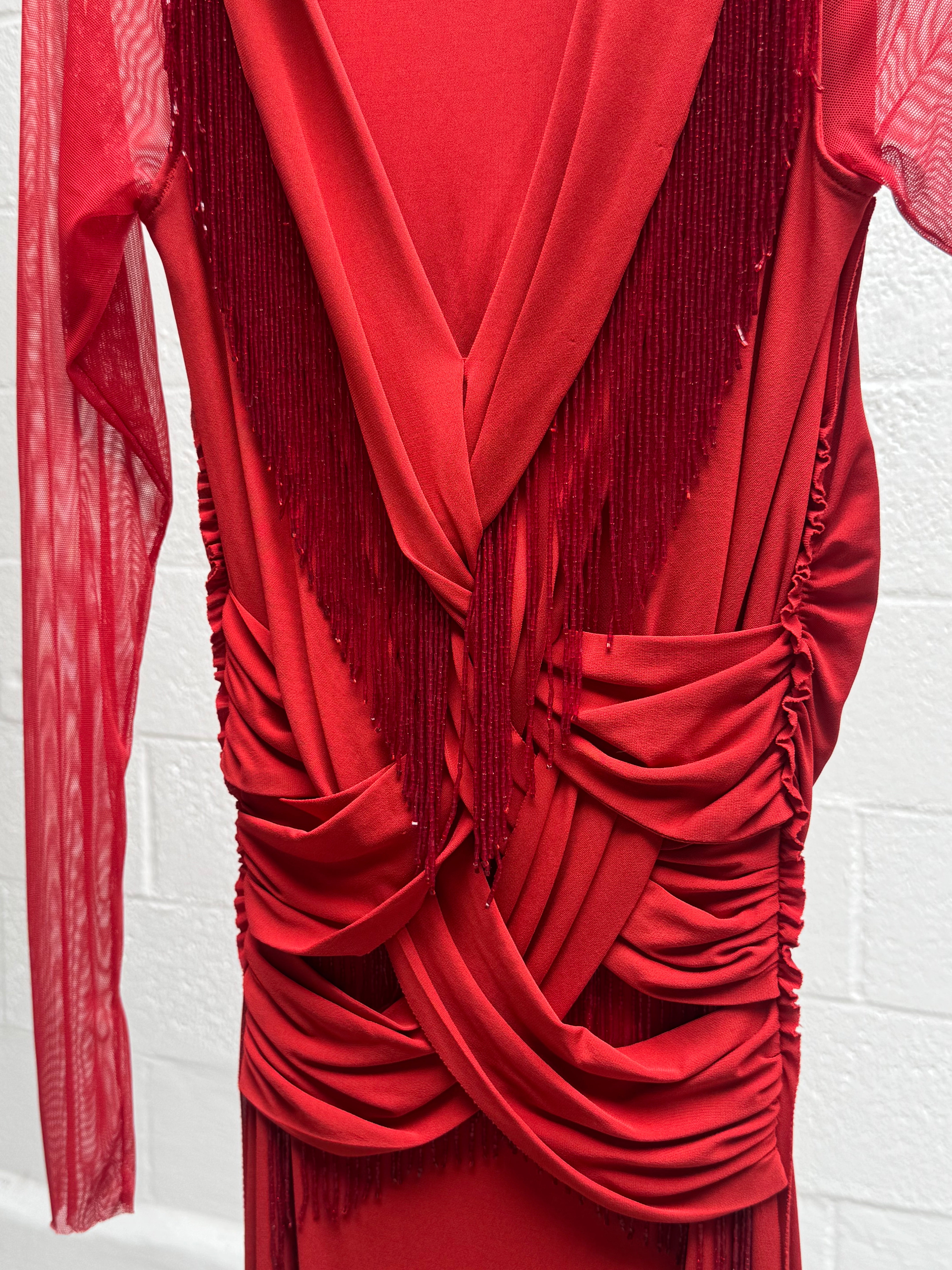 Red Beaded dress