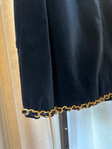 Vintage Velvet Skirt with chain detail