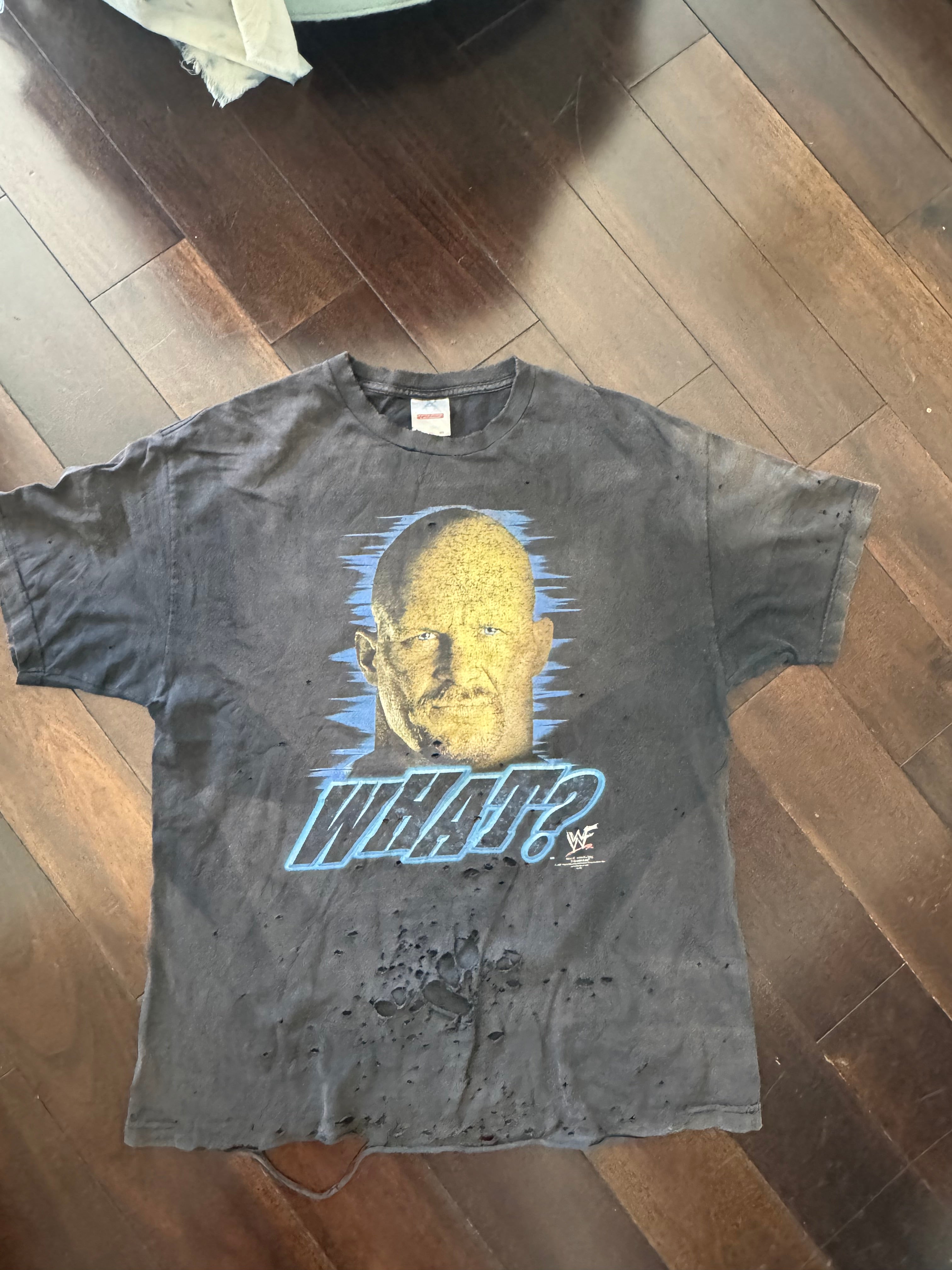 Vintage 2001 WWF Stone Cold Steve Austin “WHAT?” T-Shirt