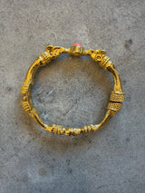 Gold and Orange Elephant Bracelet