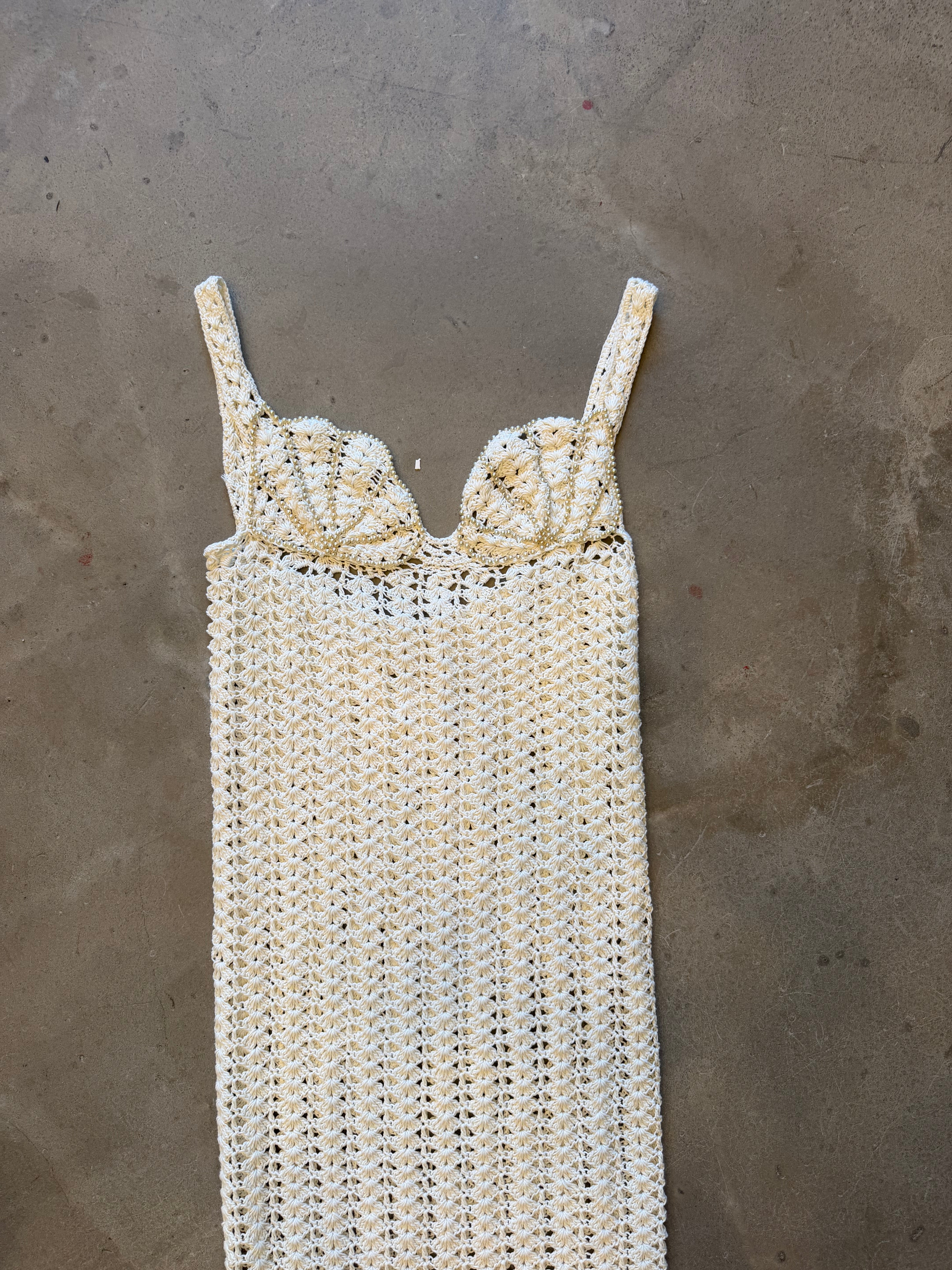 Knit and Beaded Vintage Shell Dress