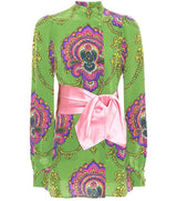 Graphic Print Tunic with Detachable Bow 2018