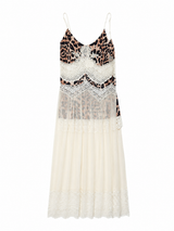 Leopard and Chiffon Dress