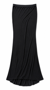 Black Velvet Pillar Maxi Skirt